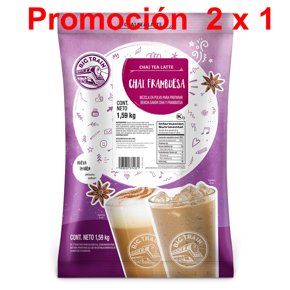 Té Chai Frambuesa Latte - Big Train
