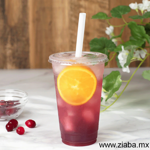 Popote estuchado para tapioca - 23cm x 10mm, Blanco