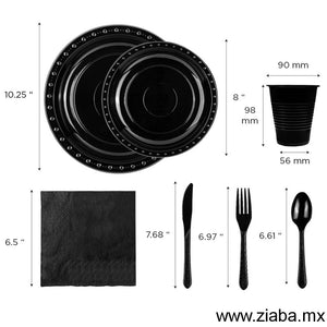 Set de fiesta negro - Karat