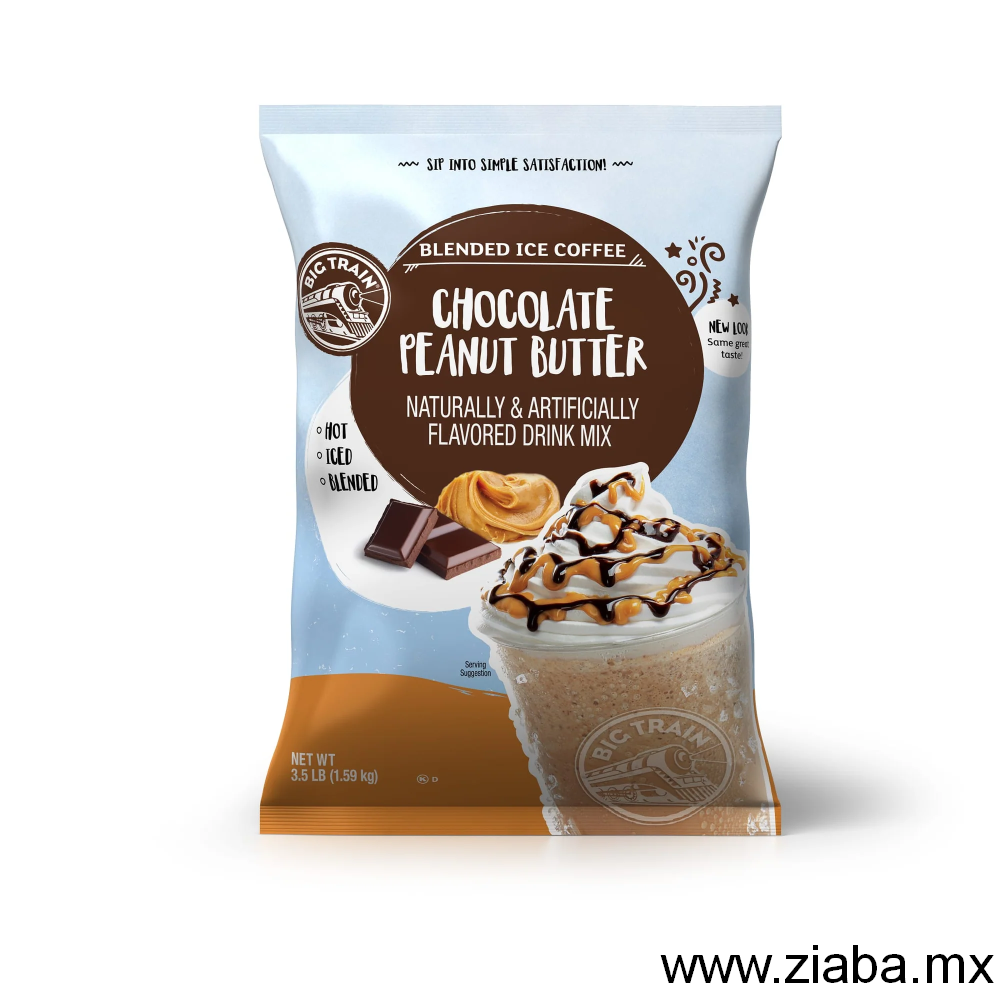 Chocolate Peanut Butter (Crema de Cacahuate) Latte Blended Ice Coffee - Big Train