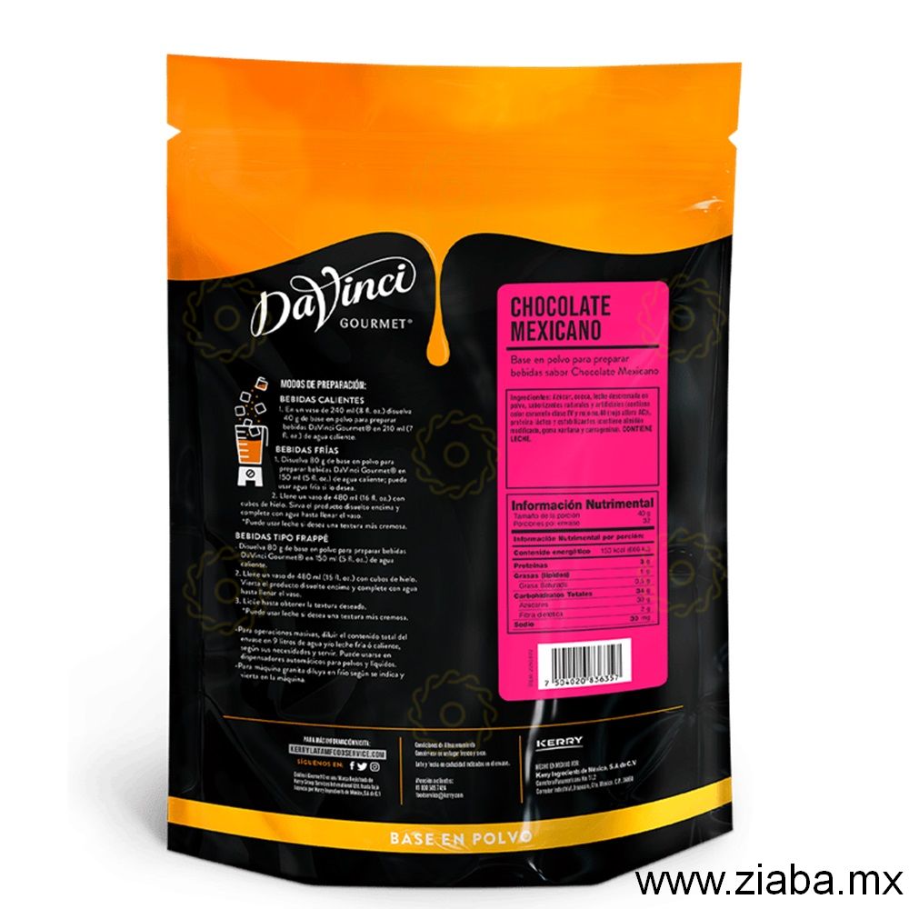 Chocolate Mexicano - Polvo DaVinci Gourmet