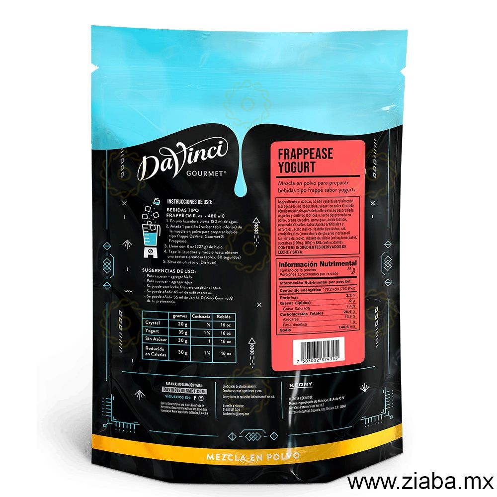 Yogurt Base para Frappés - Línea Frappease - Davinci