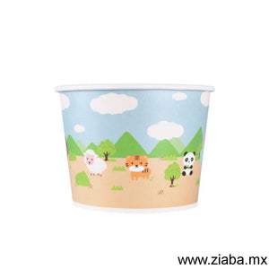 Contenedor de Papel para Alimentos o Helado, Safari - 4, 8, 12 y 16 oz - Karat