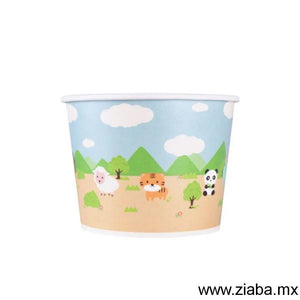 Contenedor de Papel para Alimentos o Helado, Safari - 4, 8, 12 y 16 oz - Karat