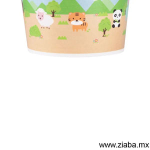 Contenedor de Papel para Alimentos o Helado, Safari - 4, 8, 12 y 16 oz - Karat