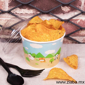 Contenedor de Papel para Alimentos o Helado, Safari - 4, 8, 12 y 16 oz - Karat