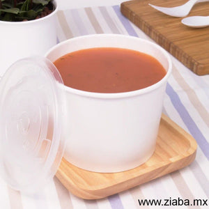 Contenedor de Papel para Alimentos o Helado, Blanco - 4, 5, 6, 8, 10, 12 y 16 oz - Karat