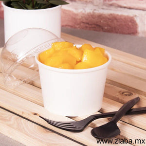 Contenedor de Papel para Alimentos o Helado, Blanco - 4, 5, 6, 8, 10, 12 y 16 oz - Karat