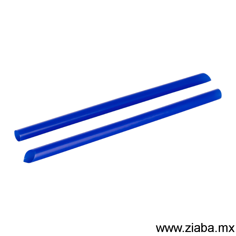 Popote estuchado para tapioca - 23cm x 10mm, Azul