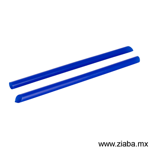 Popote estuchado para tapioca - 23cm x 10mm, Azul - Ziaba Gourmet