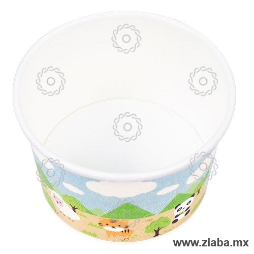 Contenedor de Papel para Alimentos o Helado, Safari, 4oz - Karat