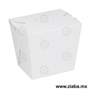 Caja de Cartón para Comida China, Blanca, 16oz - Karat
