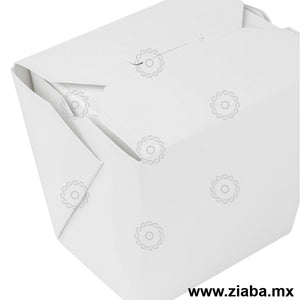 Caja de Cartón para Comida China, Blanca, 16oz - Karat