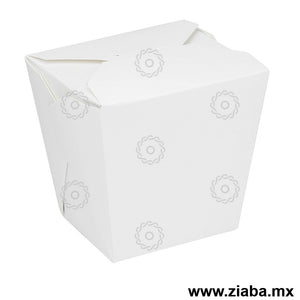 Caja de Cartón para Comida China, Blanca, 26oz - Karat