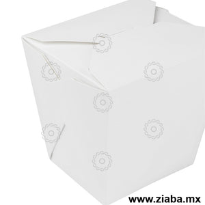 Caja de Cartón para Comida China, Blanca, 26oz - Karat