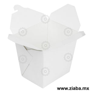 Caja de Cartón para Comida China, Blanca, 32oz - Karat