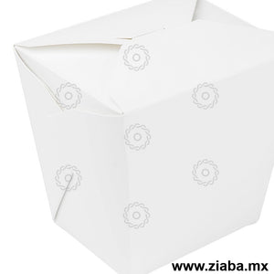 Caja de Cartón para Comida China, Blanca, 32oz - Karat