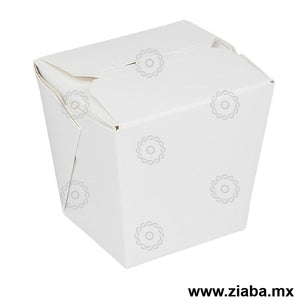 Caja de Cartón para Comida China, Blanca, 8oz - Karat