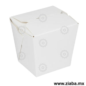 Caja de Cartón para Comida China, Blanca, 8oz - Karat