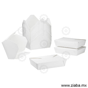 Contenedor Rectangular de Cartón para Alimentos, Blanco, 54oz - Karat