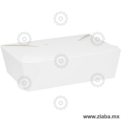 Contenedor Rectangular de Cartón para Alimentos, Blanco, 48oz - Karat