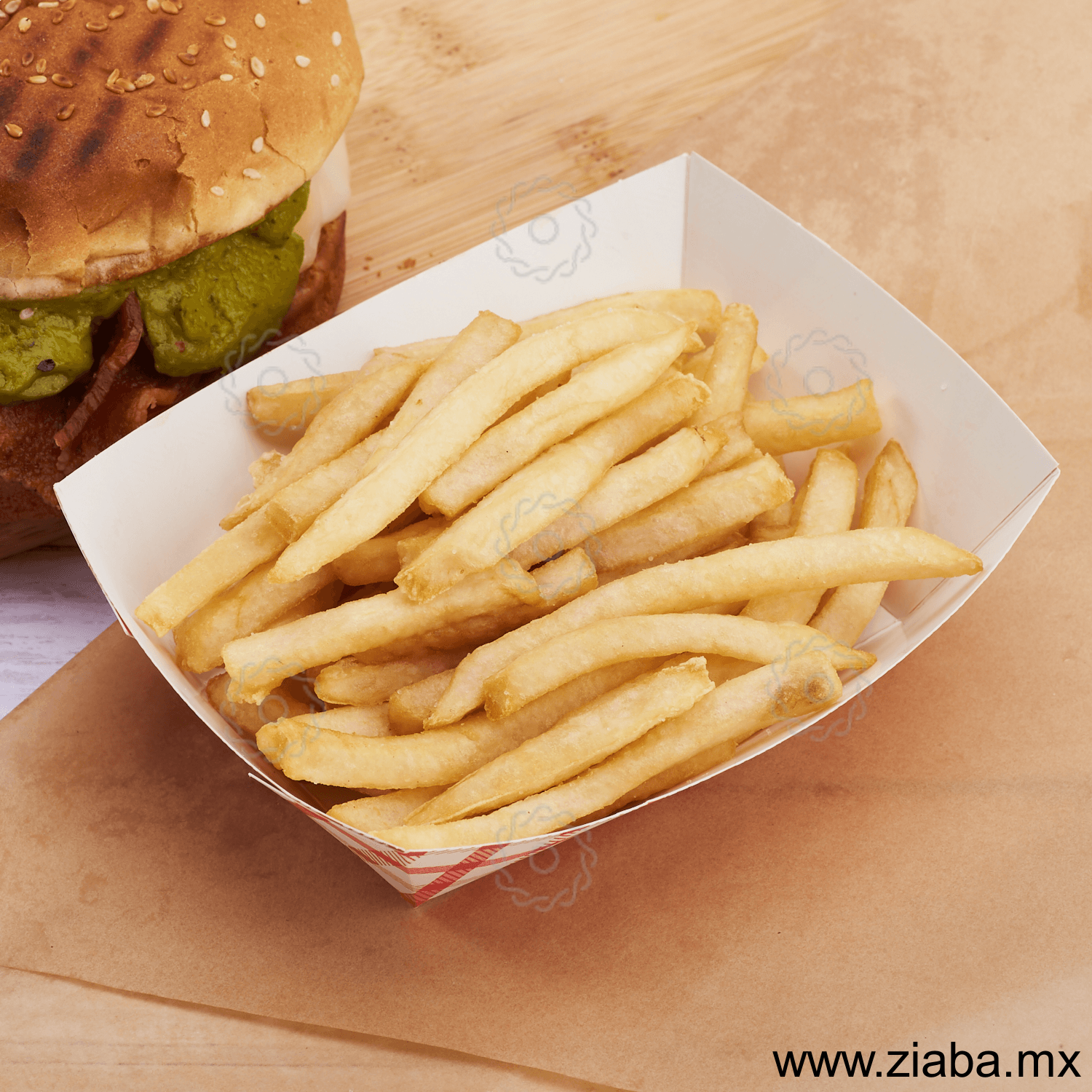 Charola de cartón para alimentos, Diseño Rojo y Blanco - 220g - Karat