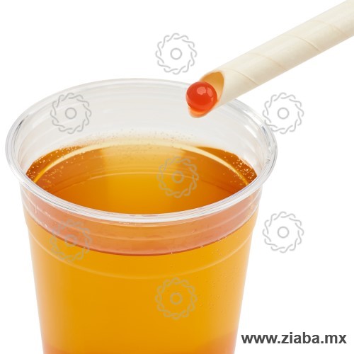 Popote Biodegradable de Papel Estuchado para Tapioca, 23cm x 10mm, Blanco - Karat Earth