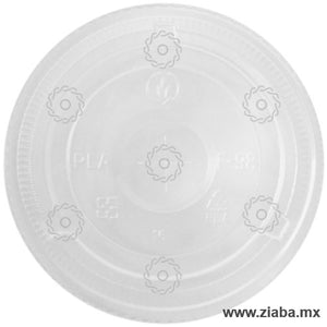 Tapa Biodegradable de PLA con Ranura para Popote para Vaso para Bebidas Frías de 12-16oz, 98mm - Karat Earth