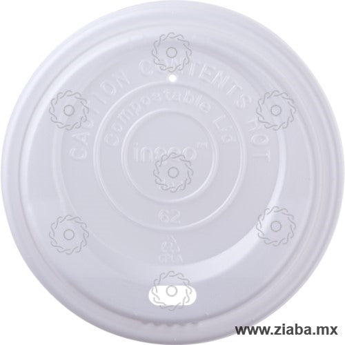 Tapa Biodegradable de PLA para Vaso de Papel para Bebidas Calientes, varios tamaños - Karat Earth