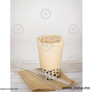 Popote Biodegradable de PLA estuchado para tapioca - 23cm x 10mm - Karat Earth