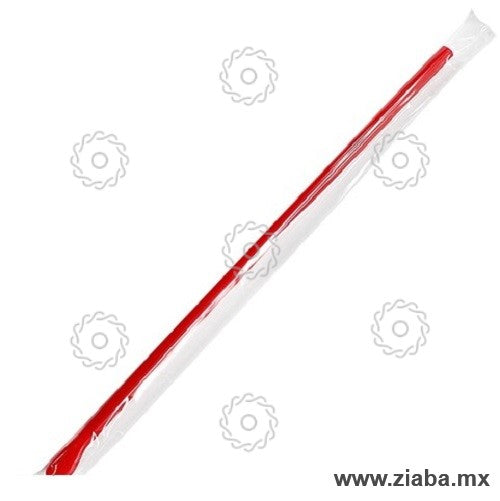 Popote cuchara estuchado rojo - 24cm x 6.5mm - Karat