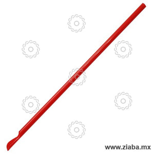 Popote cuchara estuchado rojo - 24cm x 6.5mm - Karat