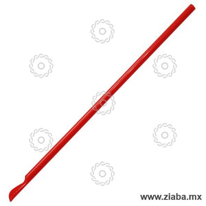 Popote cuchara estuchado rojo - 24cm x 6.5mm - Karat