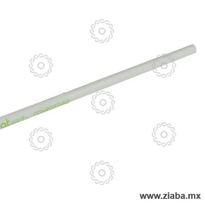 Popote Biodegradable de Papel Estuchado, 20cm x 5mm, Blanco - Karat Earth