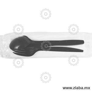 Kit de Cubiertos de Plástico con Servilleta Estuchado, Varios Colores - Karat