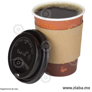 Tapa con Orificio para Vaso de Papel para Bebidas Calientes de 8oz, 80mm, Varios Colores - Karat